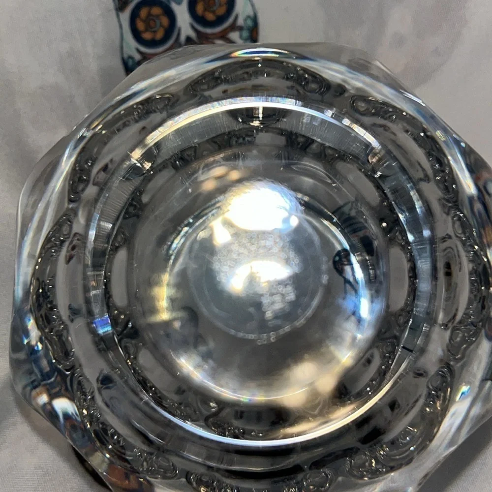 dansk intl design glass votive tealight candle holder objet d'art denmark scandi